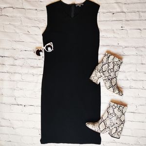 Vince | V Neck Sleeveless Sheath Dress